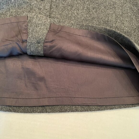 J. Crew Preppy Button Down Wool Blend Mini Skirt in Grey Size 12 - Picture 7 of 7